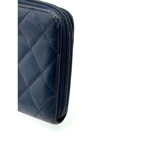 Chanel NAVY Cambon Line Round Long Zip Around Organizer Wallet*Great Condition - Picture 3 of 12